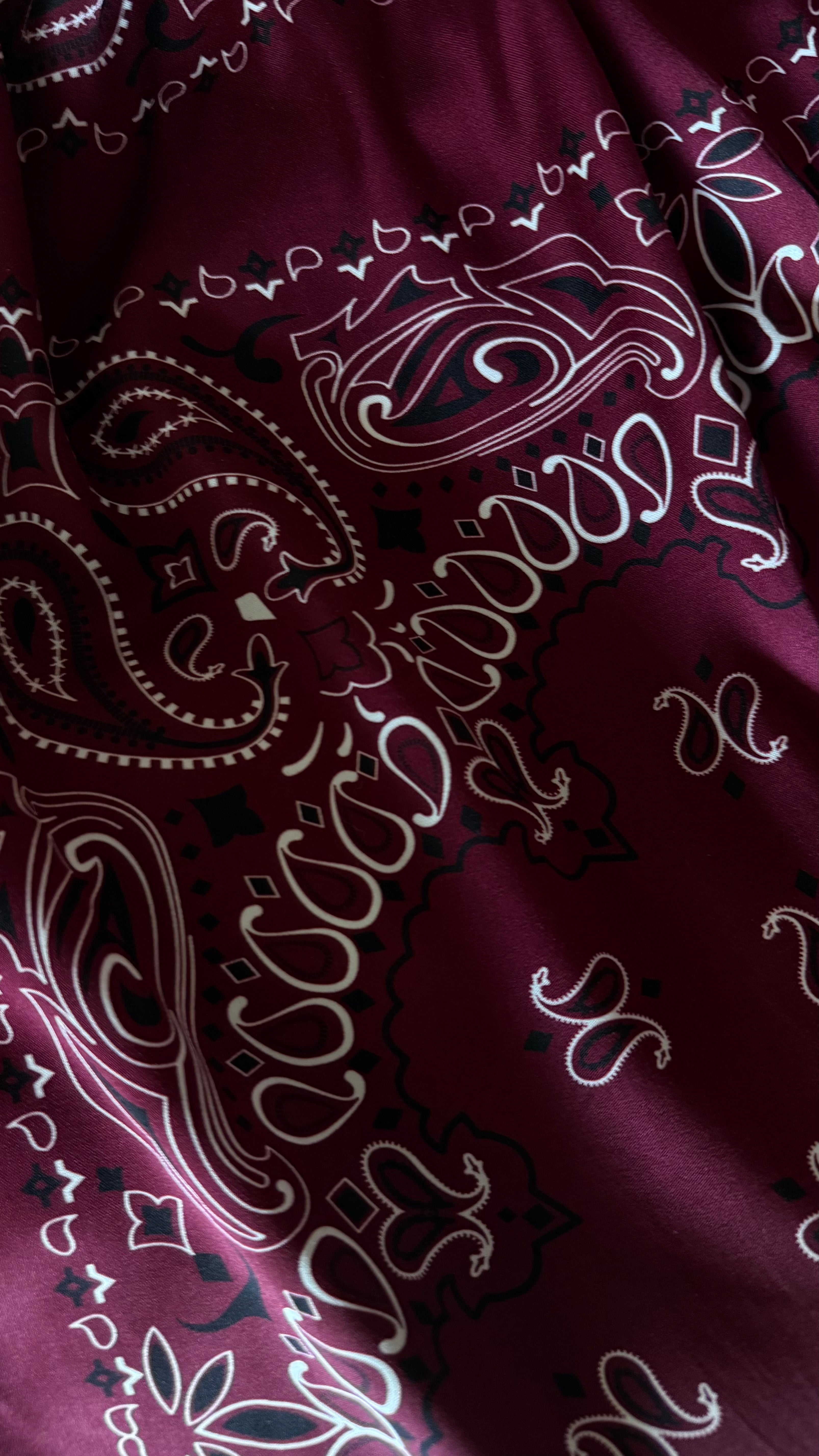 Burgundy long bandana set