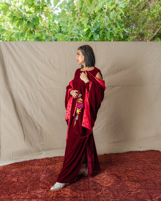 Dress with shawl