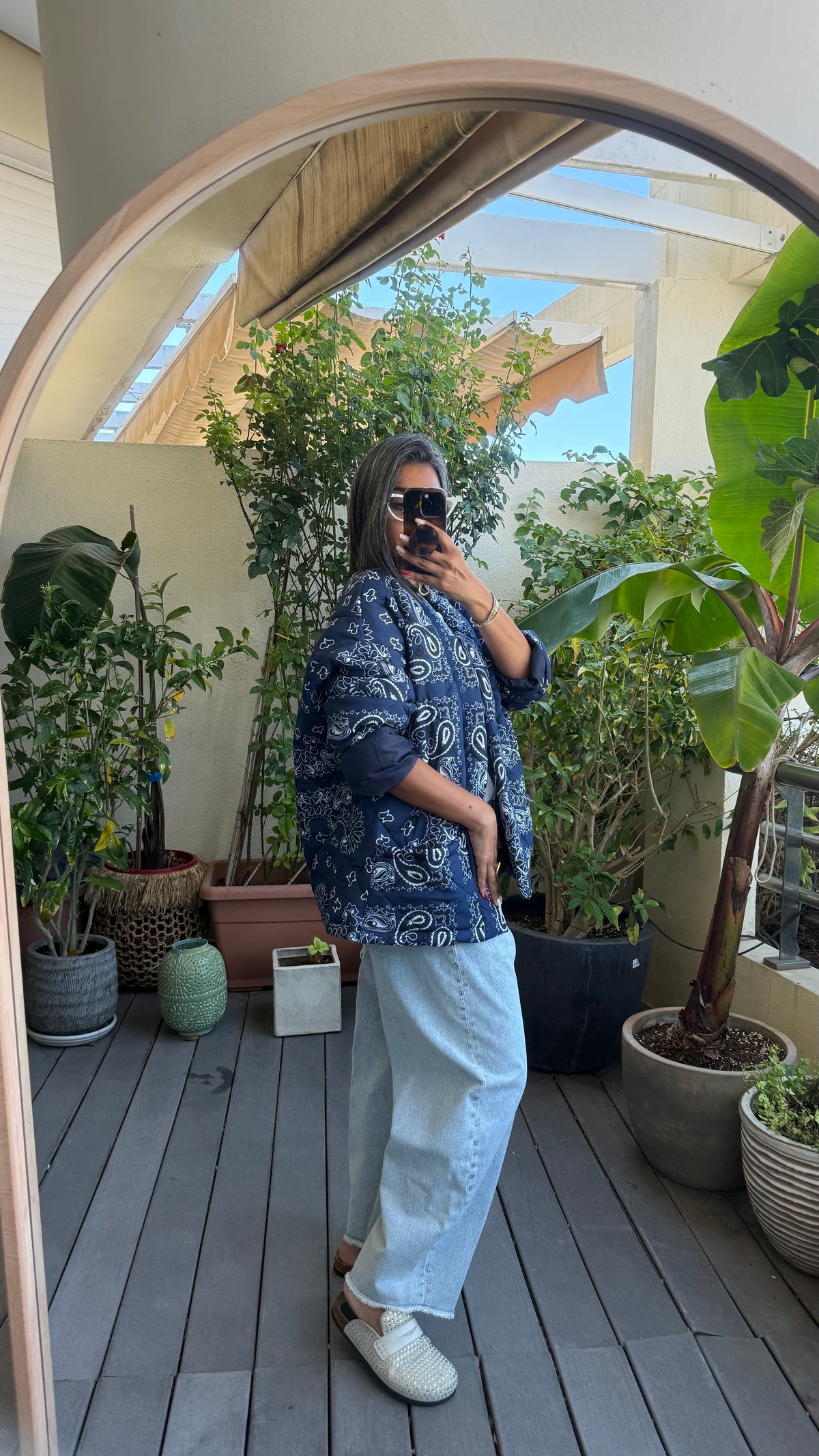 Puffed bandana jacket