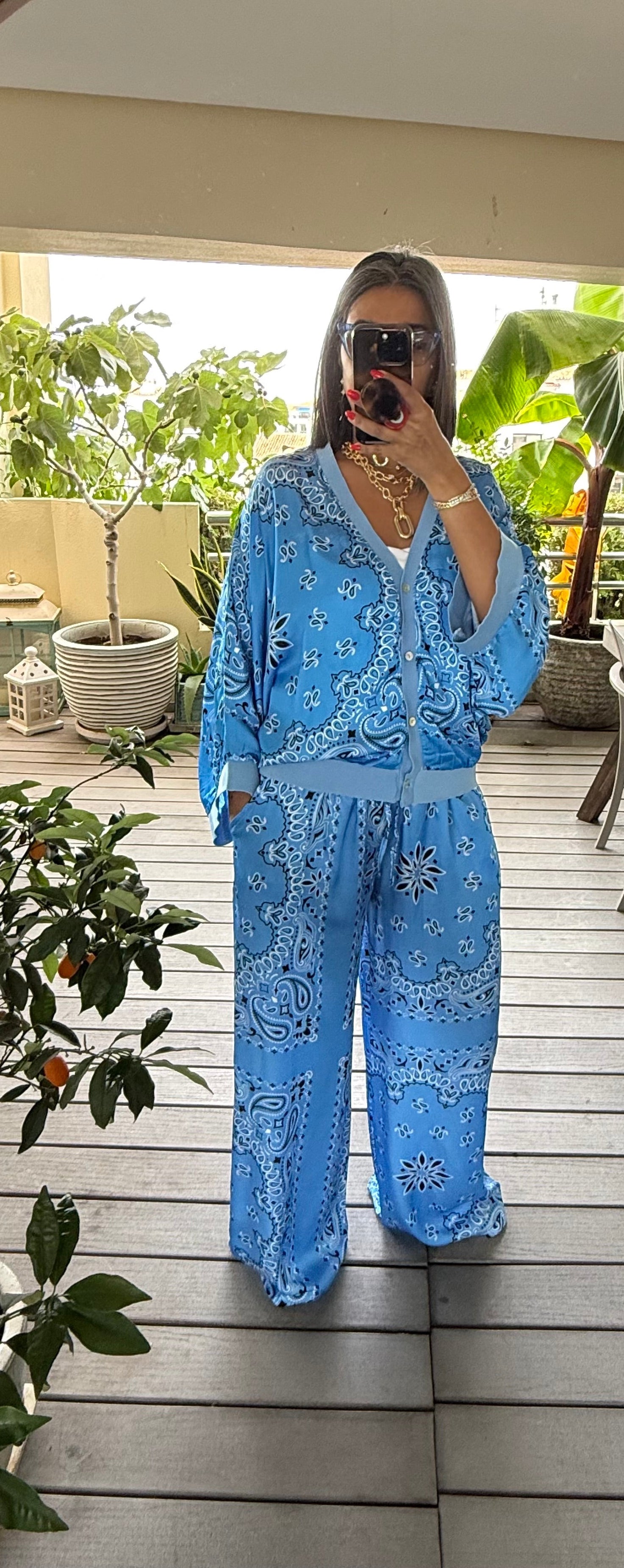 Blue bandana set