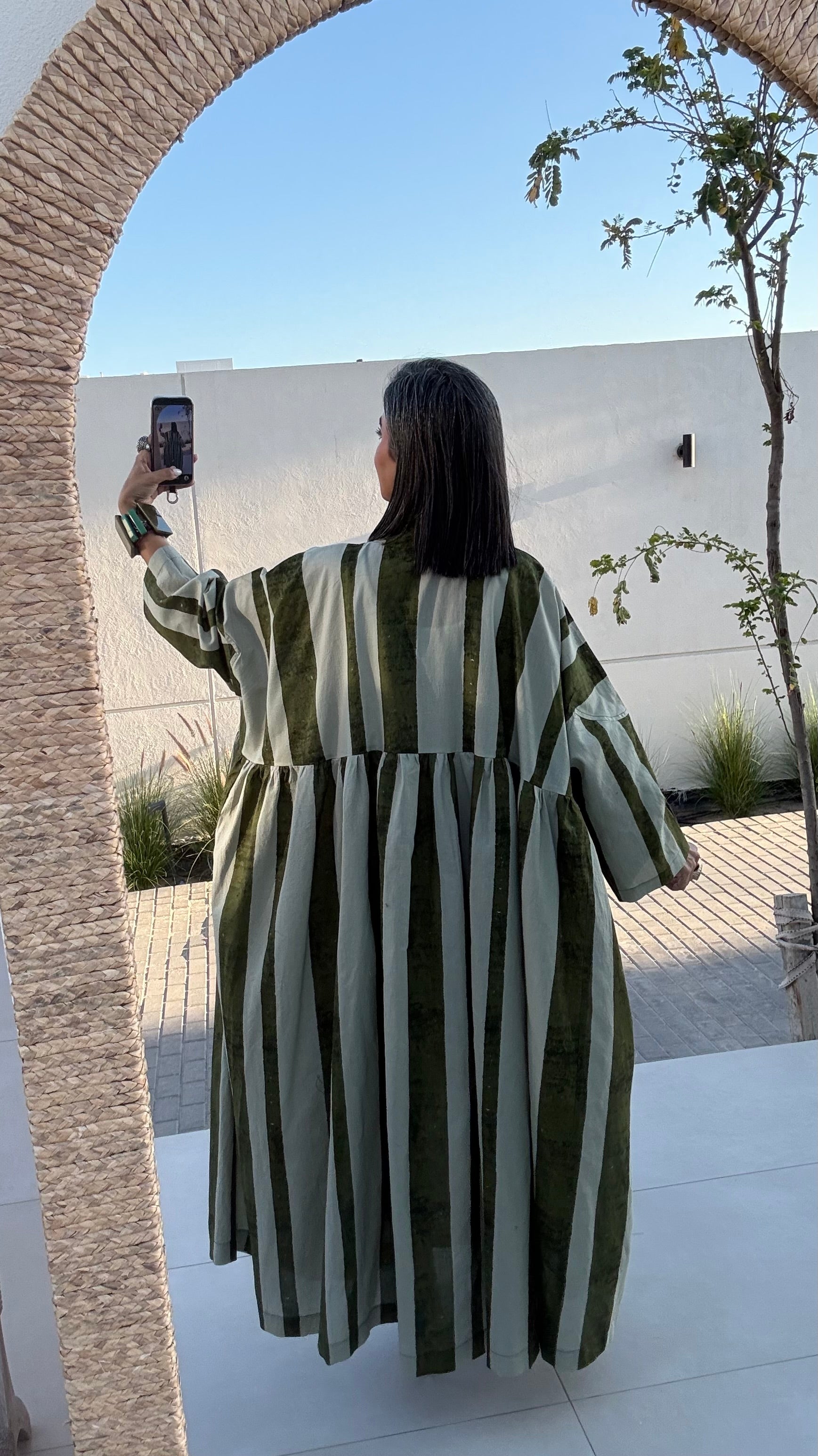 Stripped sage green zam