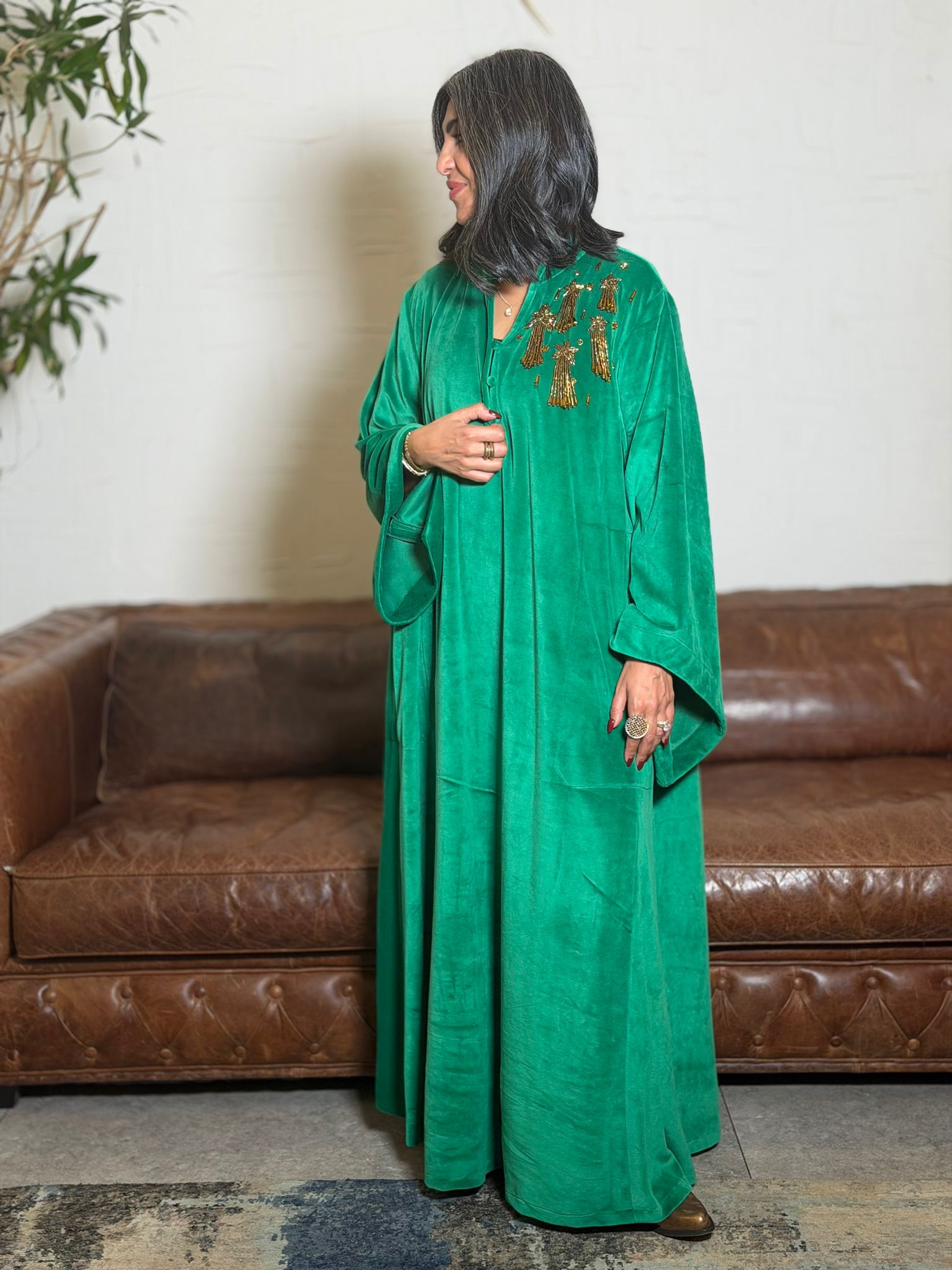 Velvet Cairo with beads